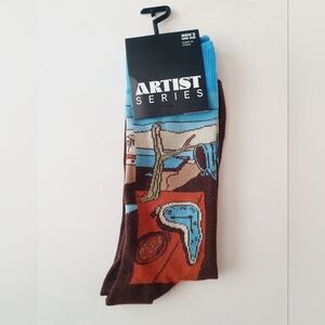Artist Series The Persistence Of Memory Salvador Dali 1931 - Men’s Crew Socks -